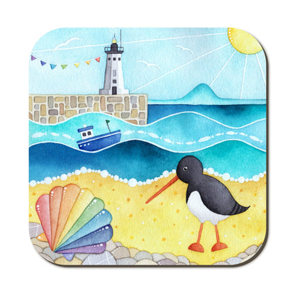 Coaster Set x 4 - Seaside Watercolours from the East Neuk