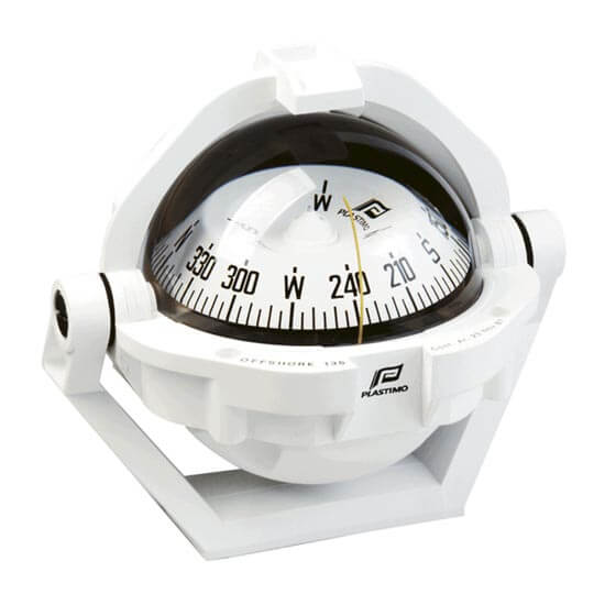 Plastimo Offshore 135 White/Black Card Compass Flush Mount - Zone A