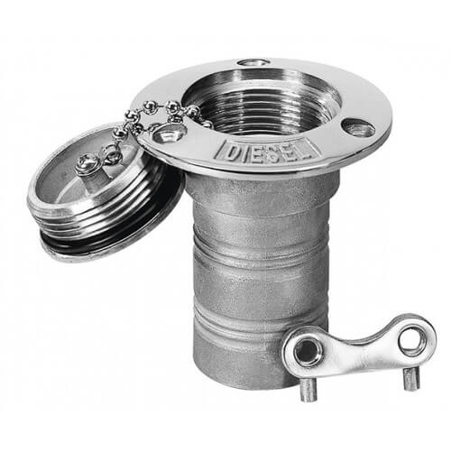 Diesel Deck Filler With Key Stainless Steel 1.5"