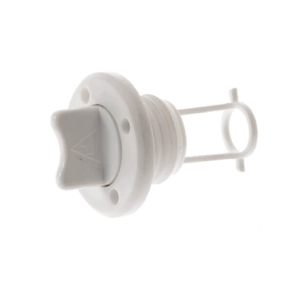 Round Drain Plug / Bung - White