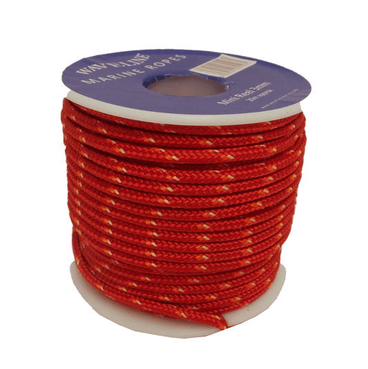 Mini Reels 3mm Braided Polyester Cord - Red - Orange / Yellow Fleck