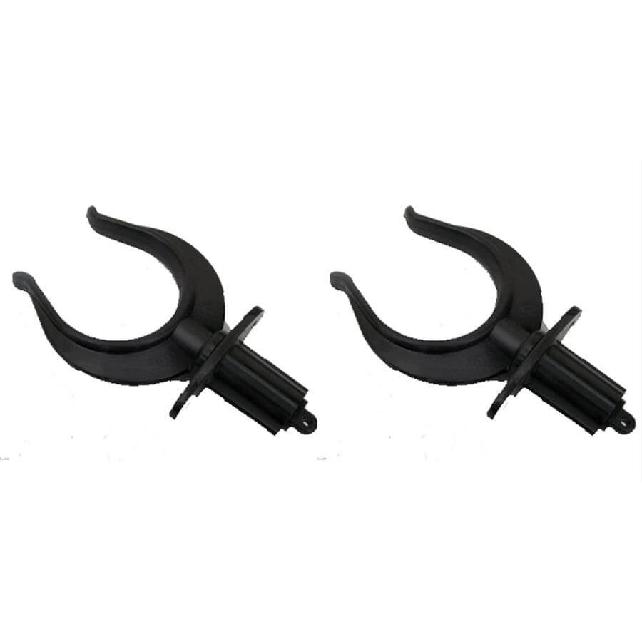 Pair - Black Plastic Top Mount Rowlocks