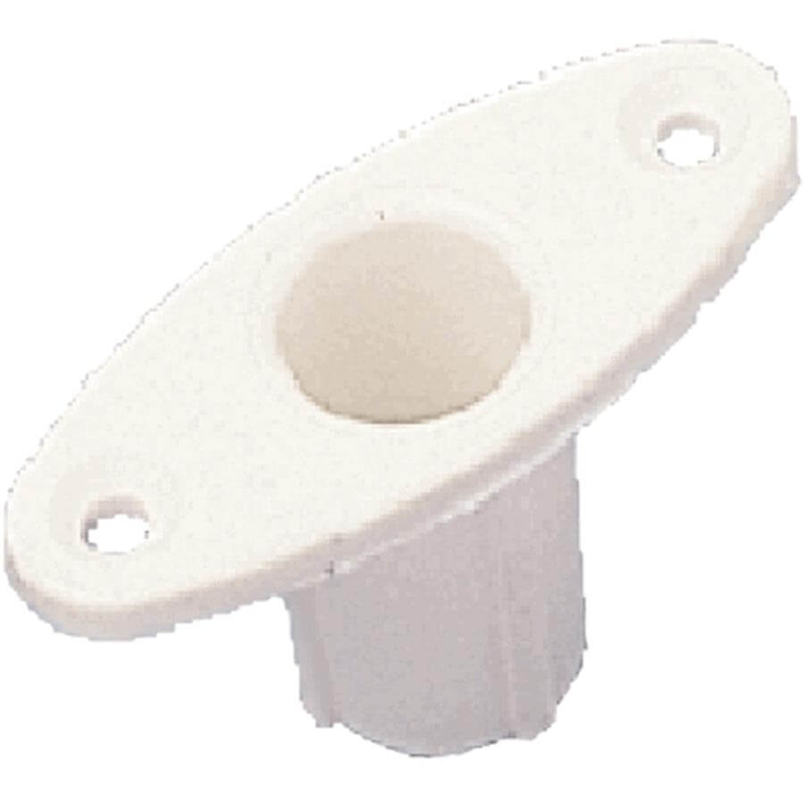 White Plastic Top Mount Rowlock