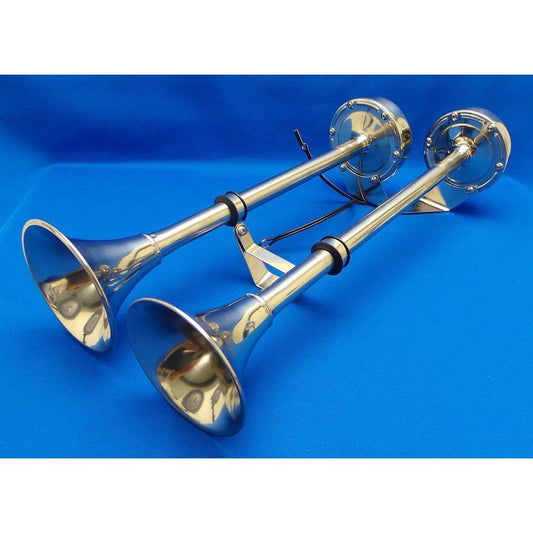 Stainless Steel 12V Double Trumpet Horns