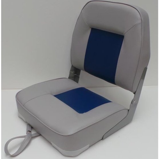 Wise MMS Folding High Back Helm Seat - Light Grey / Blue