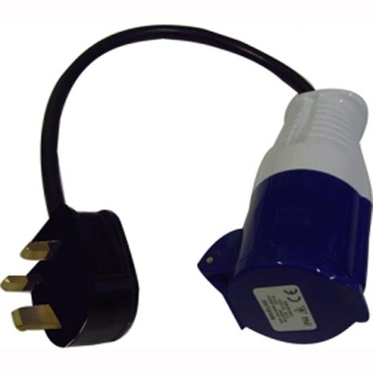 UK Hookup Adapter Ind Plug 16A 250VAC to Socket 3-Pin