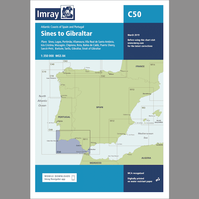 Imray Chart C50 - Sines to Gibraltar